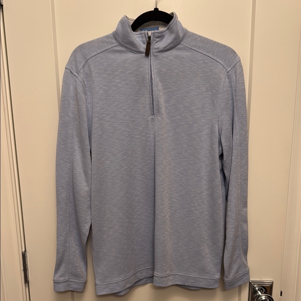 Johnston & Murphy Blue Zip Up Sweater, Size S